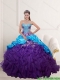 Custom Made 2015 Multi Color Quinceanera Dresses with Beading and Ruffles