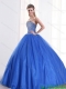 Custom Made Royal Blue 2015 Quinceanera Dress with Sweetheart