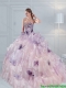 New Styles 2015 Sweetheart Quinceanera Dresses in Multi Color with Ruffles and Appliques
