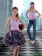 2015 Detachable Strapless Prom Dress with Appliques and Ruffles