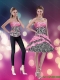 2015 Detachable The Super Hot Strapless Rose Pink Dama Dress with Zebra Print