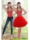 Detachable 2015 Red Prom Dress with Beading and Ruffles