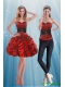 Detachable Multi Color Sweetheart Prom Dress with Appliques and Ruffles
