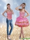 Detachable The Most Popular Beading and Ruffled Layers Rose Pink Prom Dress for 2015