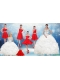 2015 Ruffles and Beading White Sweet 16 Dresses and Red Short Dama Dresses and Ruffles White Little Girl Dress