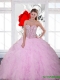 Beautiful Beading and Ruffles Sweetheart 2015 Quinceanera Dresses in Baby Pink