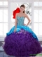 Beautiful Sweetheart Beading and Ruffled Layers Quinceanera Gown for 2015 Spring