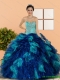Beautiful Sweetheart Beading and Ruffles Quinceanera Dresses in Multi Color