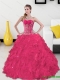 Best Sweetheart Quinceanera Gown with Appliques and Ruffles