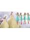 Champagne Ball Gown Quinceanera Dress and Square Knee Length Dama Dresses and Cute Beading Little Girl Dress