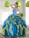New Styles Multi Color Quinceanera Dress with Beading and Ruffles for 2015