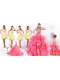 Perfect Beading and Ruffles Quinceanera Dress and Beading Yellow One Shoulder Dama Dresses and Multi Color Ball Gown Pageant Dresses for Little Girl