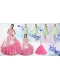Ruffled Layers Sweetheart Quinceanera Dress and Ruching Apple Green Dama Dresses and Rose Pink Little Girl Dress