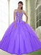 The Brand New Style Sweetheart 2015 Lilac Quinceanera Dresses with Beading