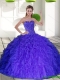 2015 Custom Made Sweetheart Quinceanera Dresses with Beading and Ruffles