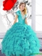 2015 Custom Made Sweetheart Quinceanera Dresses with Beading and Ruffles