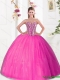Beautiful Beading and Pick Ups 2015 15th Birthday Dresses in Hot Pink