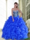 Classical Strapless 2015 Quinceanera Dresses with Beading and Ruffles