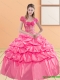 Delicate Sweetheart 2015 15th Birthday Dresses with Appliques and Pick Ups