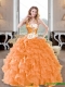 Elegant Beading and Ruffles Sweetheart Quinceanera Dresses for 2015