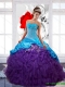 Free and Easy Sweetheart Ruffles 15th Birthday Dresses with Appliques and Pick Ups