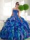 Wholesale Sweetheart 2015 Quinceanera Gown with Appliques and Ruffles