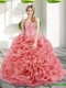 Best Beading and Rolling Flowers 2015 Watermelon Sweet 15 Dresses