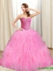 Custom Made Beading and Ruffles Quinceanera Dresses in Multi Color for 2015