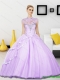 Custom Made Beading Sweetheart Tulle Quinceanera Dresses for 2015