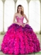 Elegant Multi Color Sweetheart 2015 Quinceanera Dresses with Beading and Ruffles