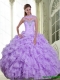 Perfect Beading and Ruffles Sweetheart Quinceanera Dresses for 2015