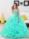 Pretty Beading and Rolling Flowers Sweetheart Light Blue Sweet 15 Dresses for 2015
