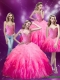 Custom Made Beading and Ruffles Organza Quinceanera Dresses in Multi Color Custom Made Beading and Ruffles Organza Quinceanera Dresses in Multi Color