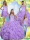 Romantic Beading and Ruffles Sweetheart 15th Birthday Dresses for 2015