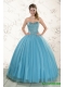 Brand New Style Ball Gown Beaded Fast Delivery Quinceanera Dress in Baby Blue