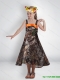 Elegant High Low Straps Camo Flower Girl Dresses with Sashes