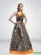 2015 Spring Elegant A Line Halter Top Camo Prom Dresses