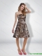 Beautiful 2015 Short Strapless Camo Prom Dresses with Knee Length