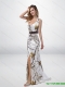 Classical Column Halter Top Camo Prom Dresses with Sashes