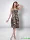 Elegant Empire Strapless Knee Length Camo Prom Dresses in Multi Color