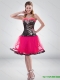Hot Pink A Line Strapless Camo Prom Dress with Beading for 2015