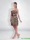 Perfect Short Strapless Camo 2015 Prom Dresses with Ruching