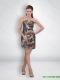 Short Column Mini Length Camo Prom Dresses with Beading