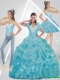 Cute Beaded 2015 Quinceanera Dresses in Baby Blue