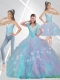 Romantic Multi Color Sweet 16 Dresses with Beading and Ruffles