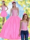 Pink 2015 New Styles Quinceanera Dresses with Beading