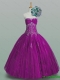 2015 Elegant Strapless Beaded Quinceanera Dresses with Appliques