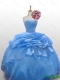 2015 Flirting Strapless Quinceanera Dresses with Paillette and Ruffled Layers