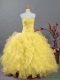 Beaded and Ruffles Quinceanera Dresses in Organza for 2015
