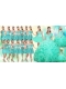 2015 Summer Perfect Ruffles and Beaded Quinceanera Dress and Aqua Blue A Line Dama Dresses and Cute Scoop Little Girl Dress and Short Beaded Prom Dress